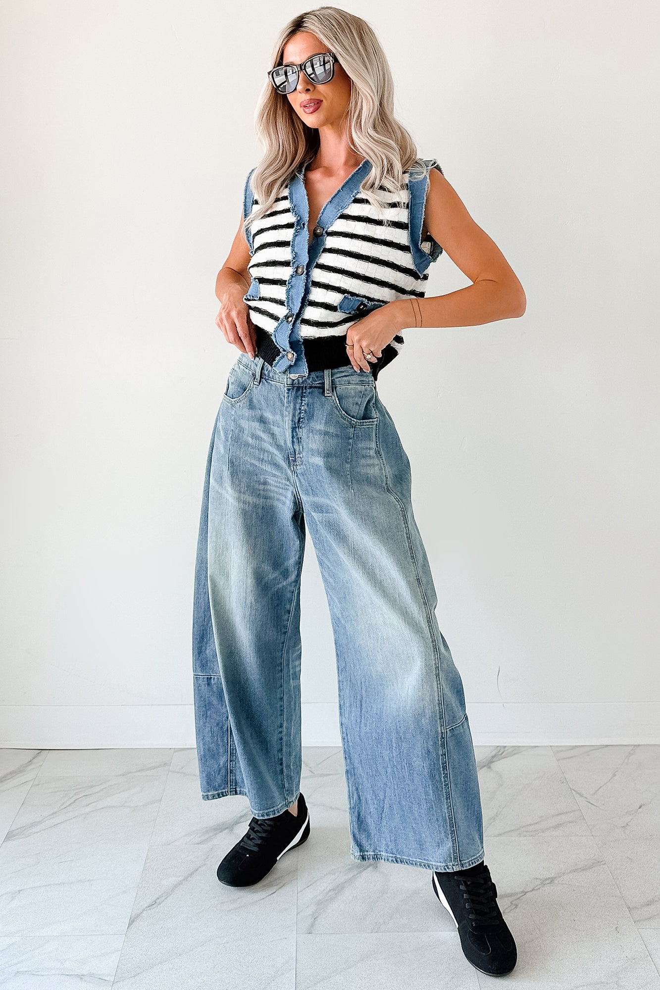 Frank High Rise Signature 8 Barrel Jeans (Medium)