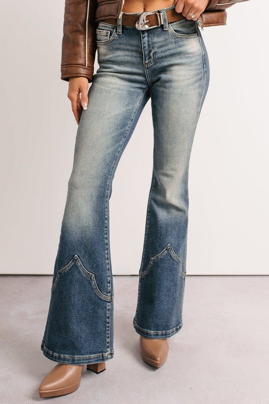 Seymour Mid Rise Western Flare Cello Jeans (Tint)