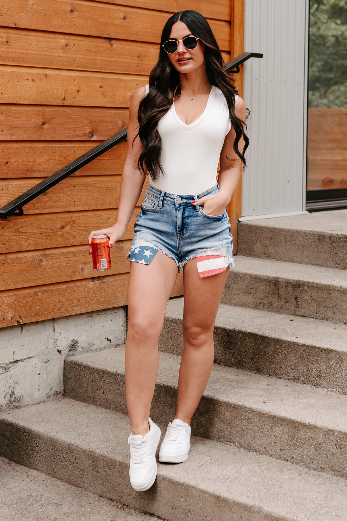 Chasing Stillness V Neck Cap Sleeve Bodysuit (Ivory)
