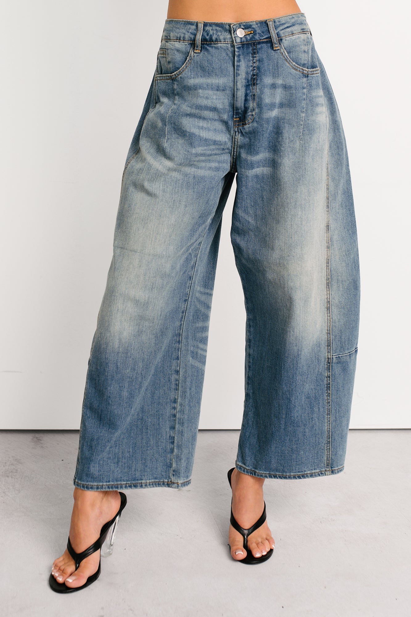 Frank High Rise Signature 8 Barrel Jeans (Medium)