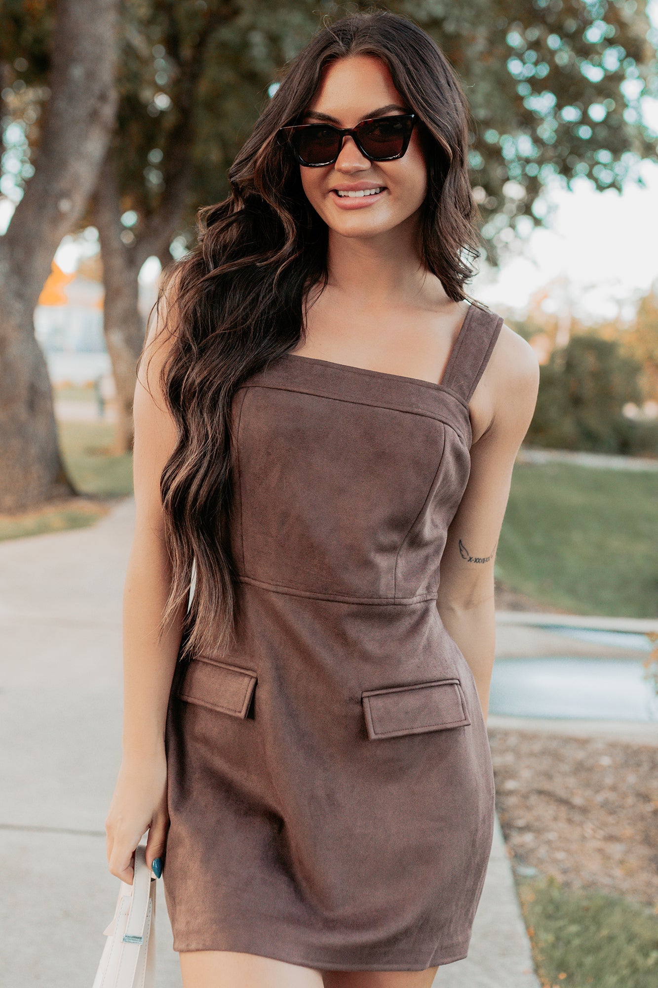 Honest Energy Sleeveless Mini Dress (Espresso)