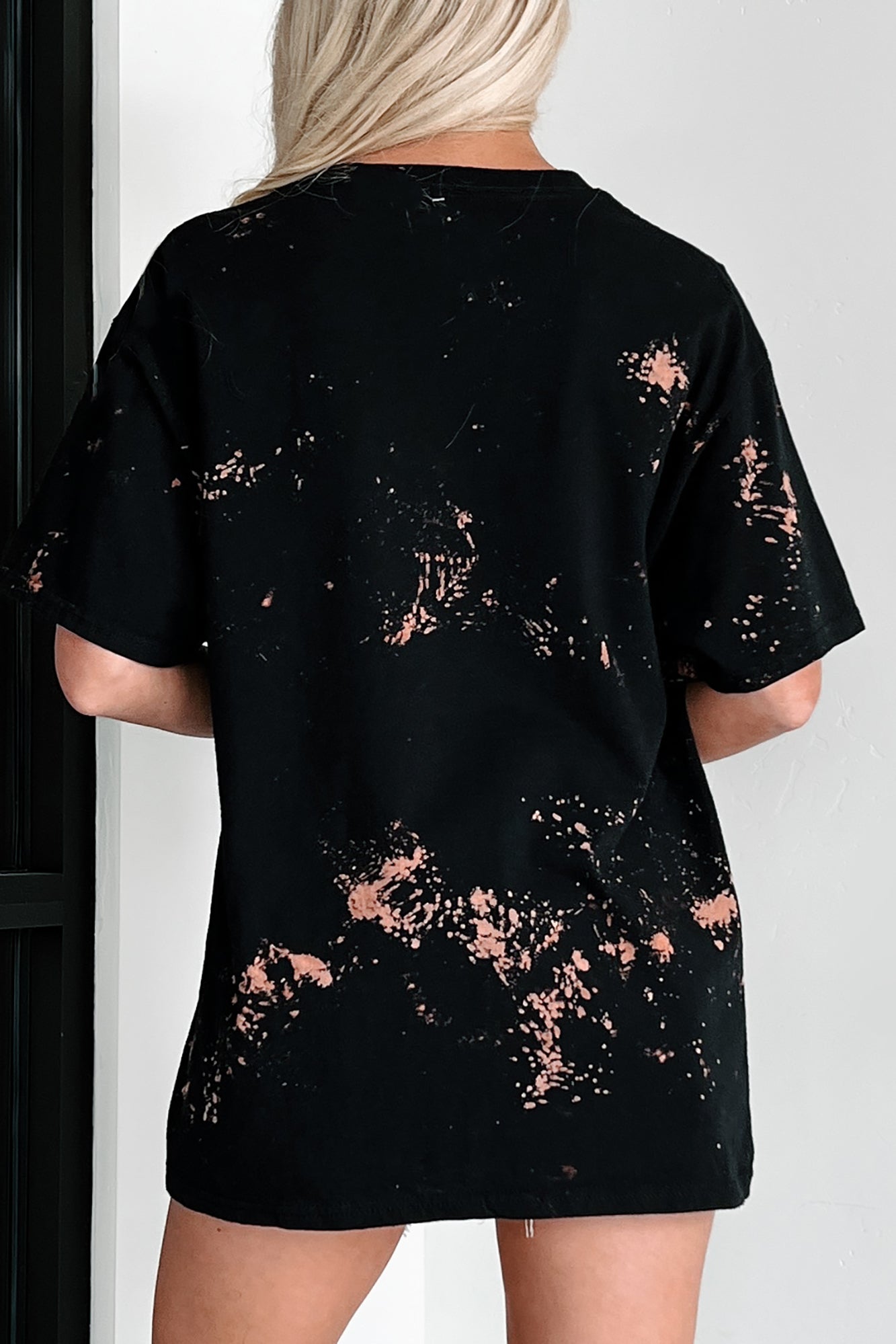 Born To Rock Bleached Graphic T-Shirt (Black)