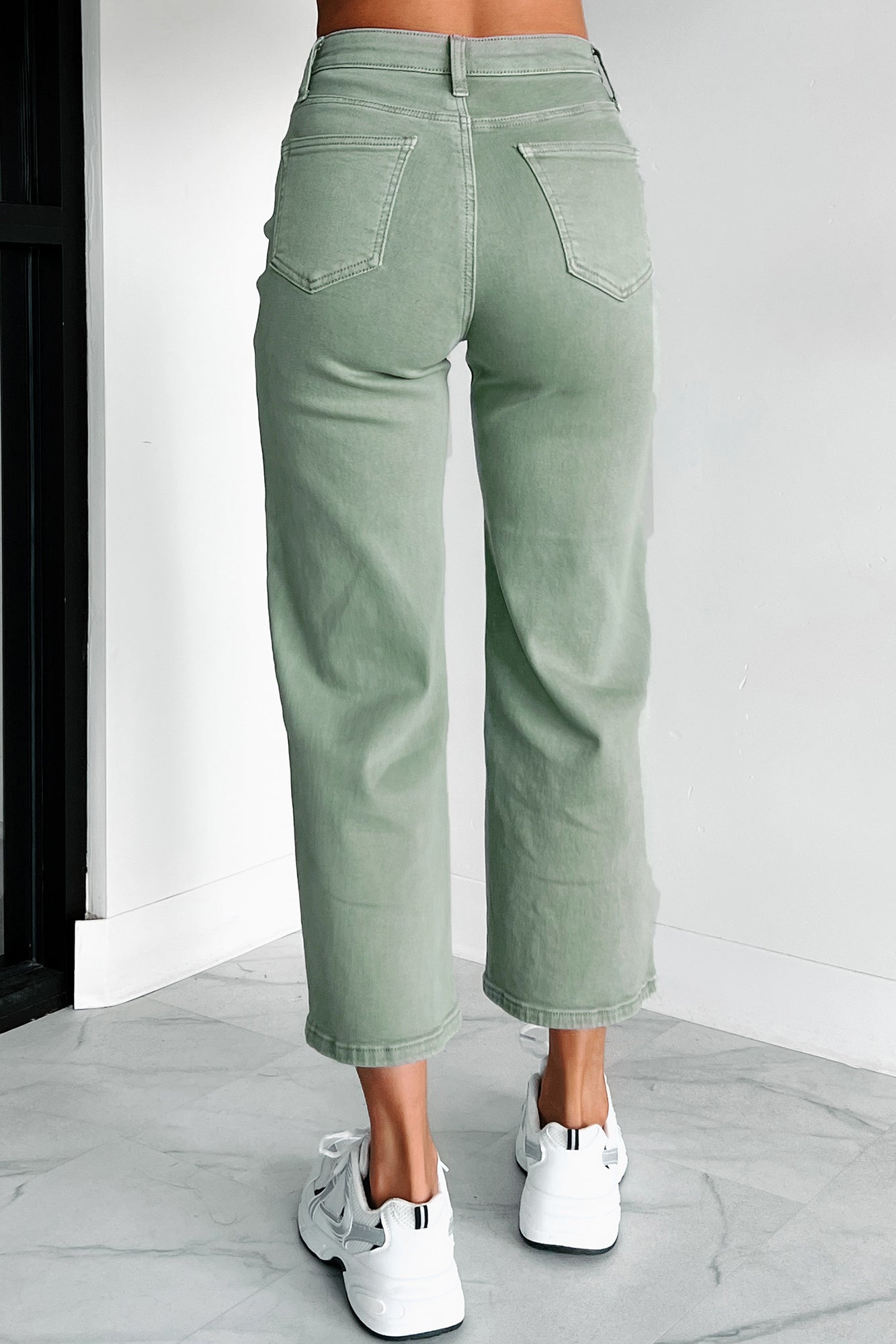 Cincinnati High Rise Tummy Control Special A Crop Jeans (Olive)