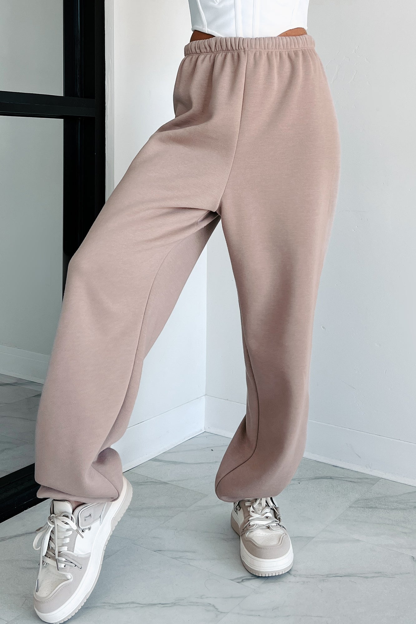 Comfort Is Luxury Oversized Jogger Sweatpants (Mocha)