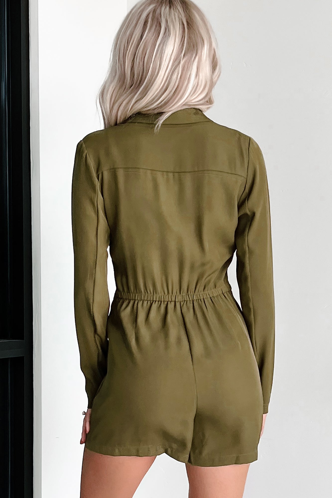 New Career Paths Blazer Romper (Olive)