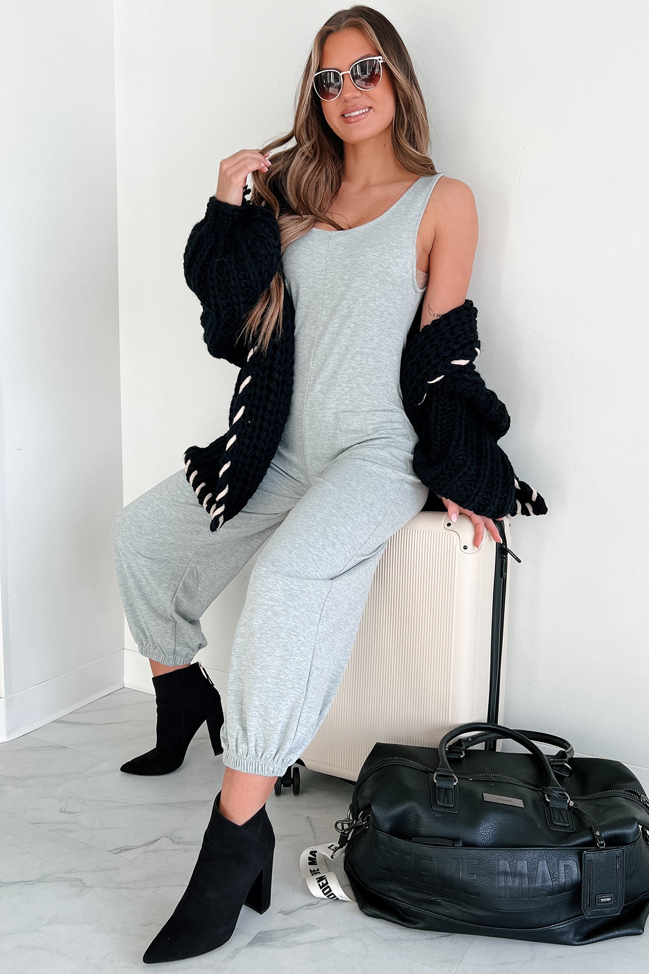 We Grew Apart Sleeveless Scoop Neck Jumpsuit (Heather Grey)