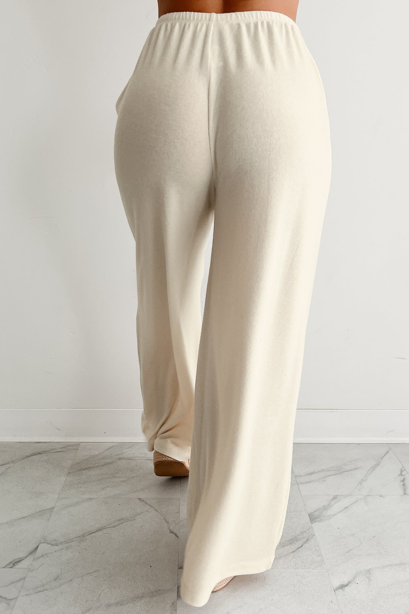 Chasing Calm Relaxed Wide Leg Pants (Cream)