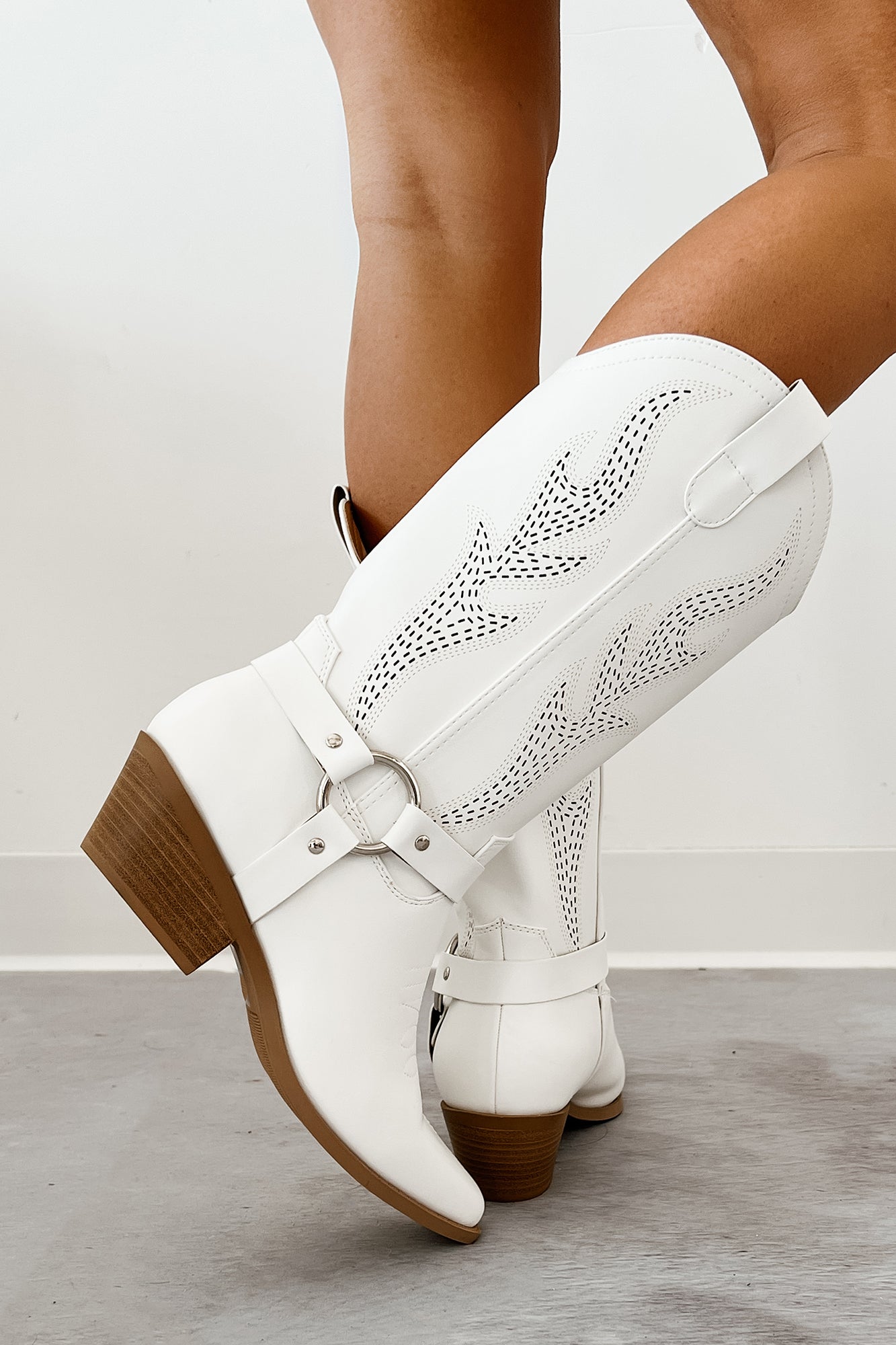 Bales Of Love Western Cowboy Boot (White)
