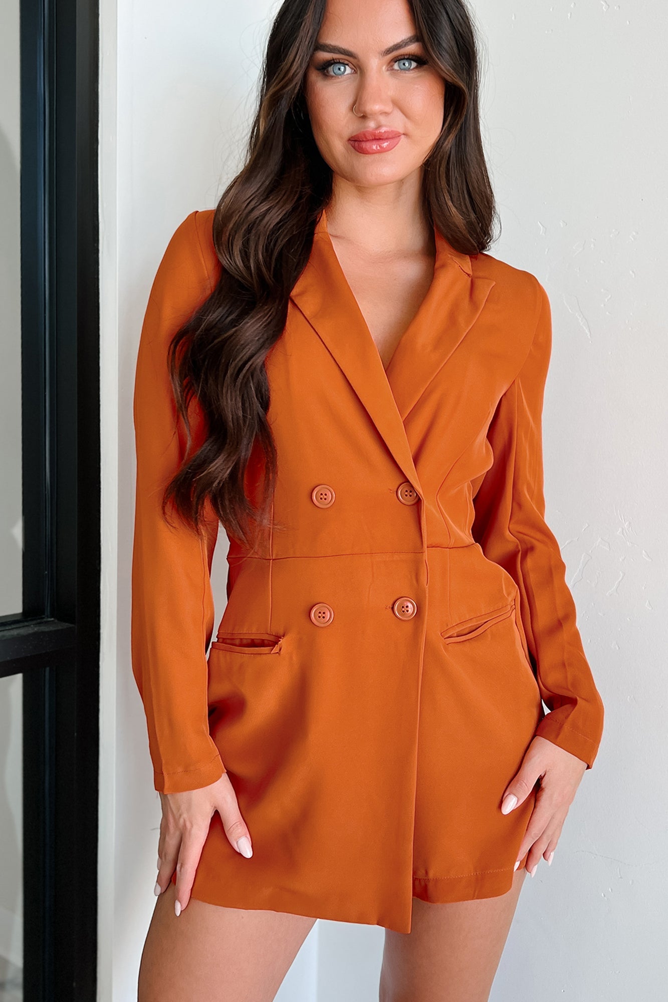 New Career Paths Blazer Romper (Rust)