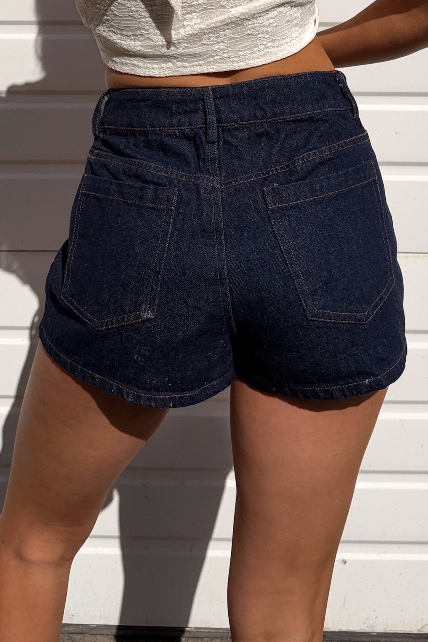 Ilya High Rise Denim Shorts (Indigo)