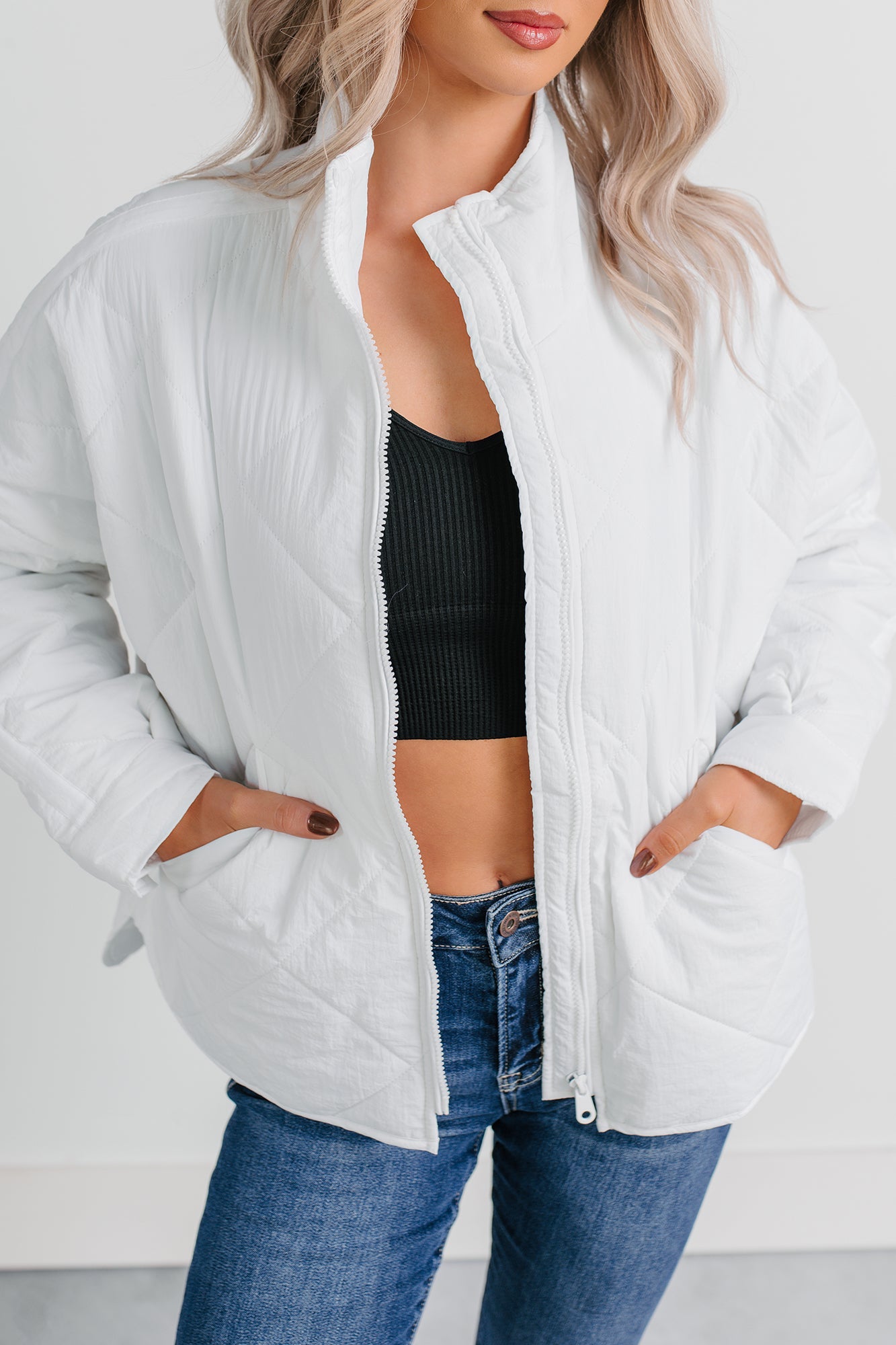 Autumn Memories Quilted Jacket (White)