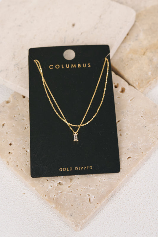 Glam Signal Layered Dainty Pendant Necklace (Gold)