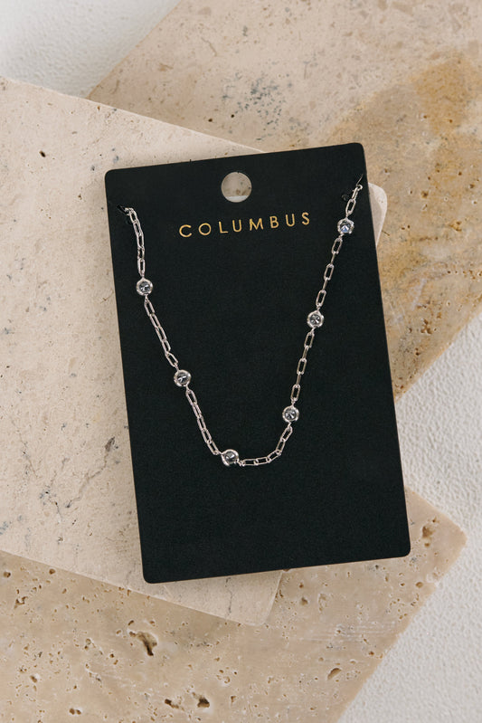 Luxe On Point Detailed Chain Necklace (Silver)