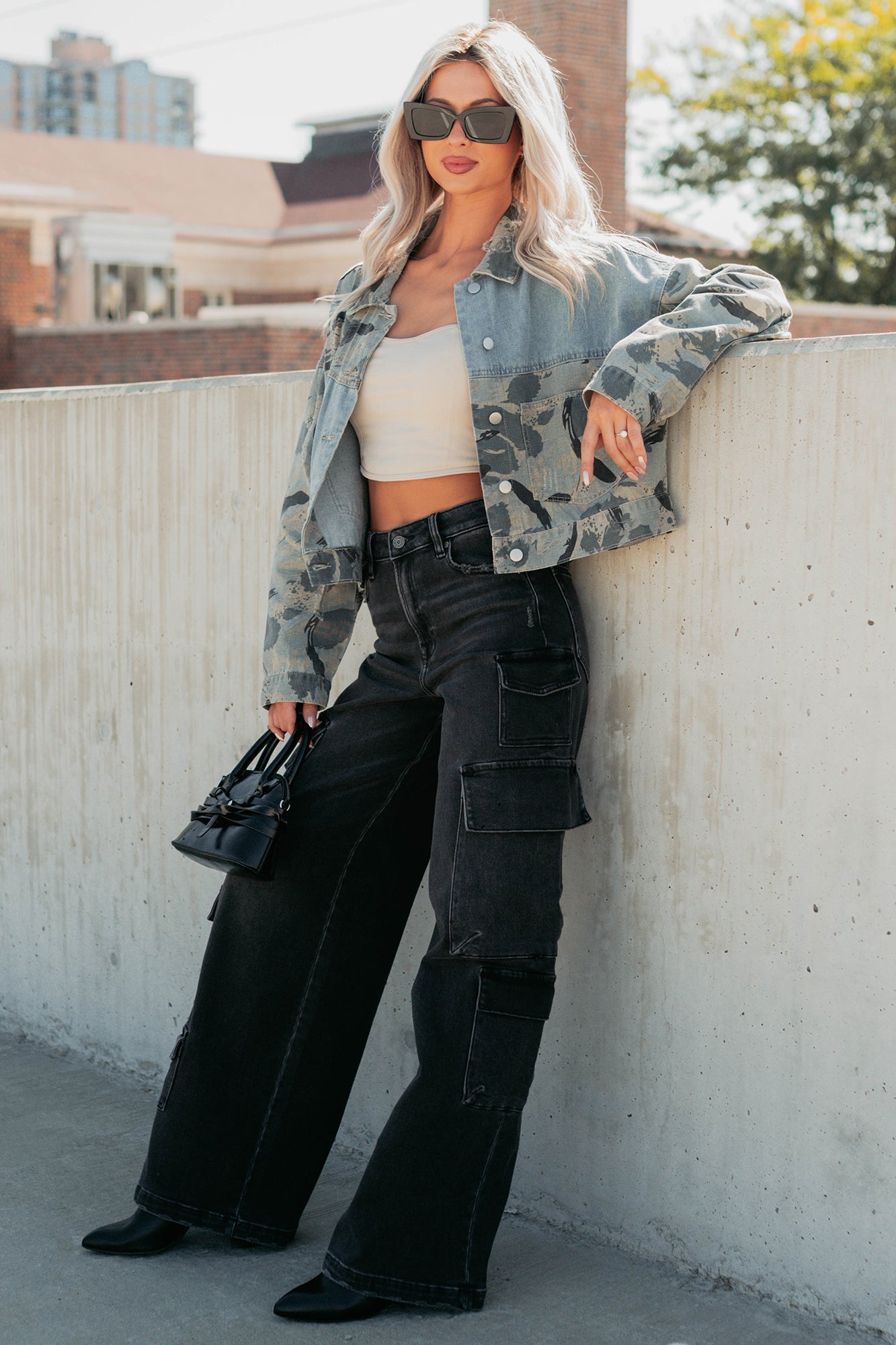 Built To Win Distressed Denim POL Jacket (Vintage Camo)
