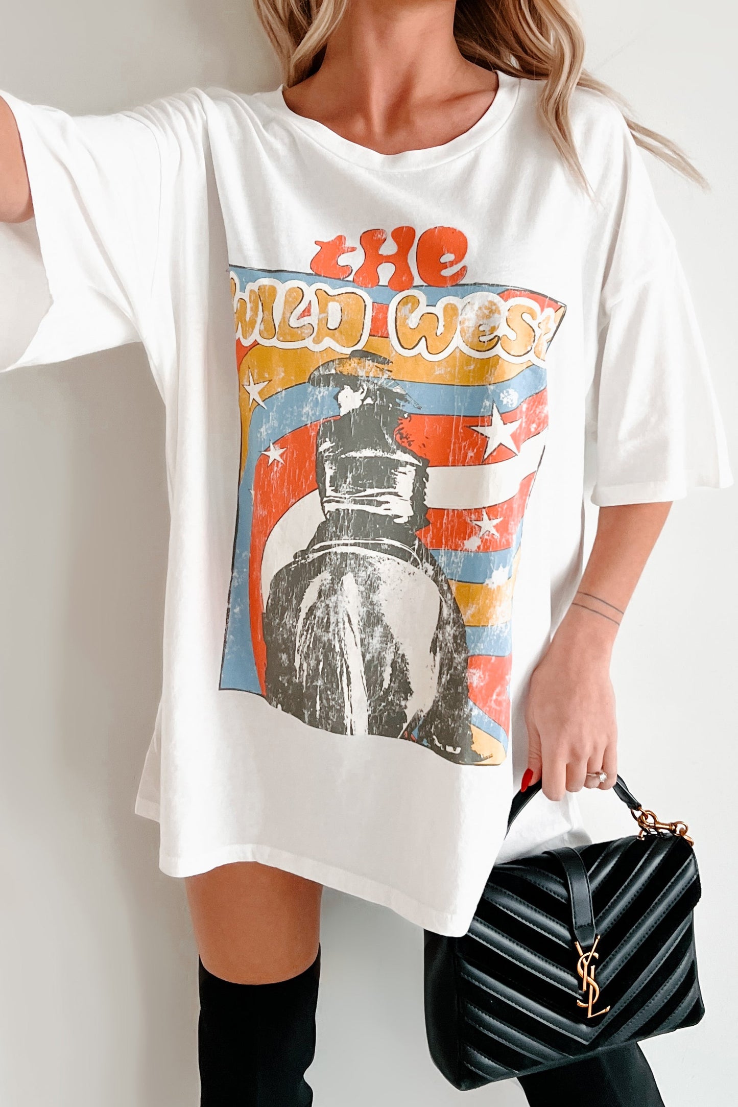 "The Wild West" Oversized Graphic Tee (Ivory)