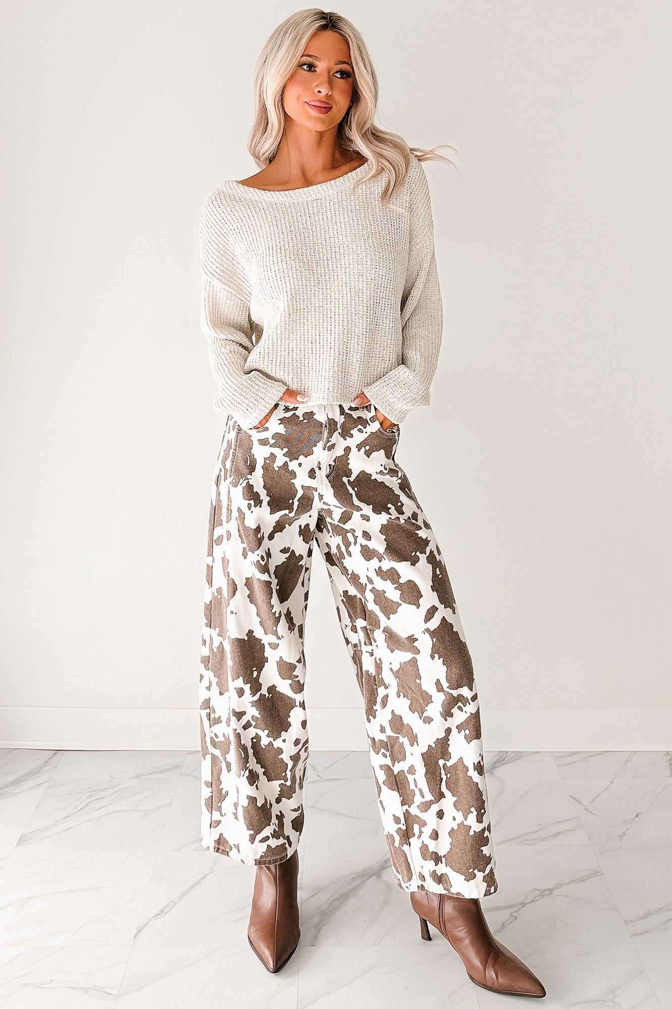 Quiet & Close Wide Neck Sweater (Natural)