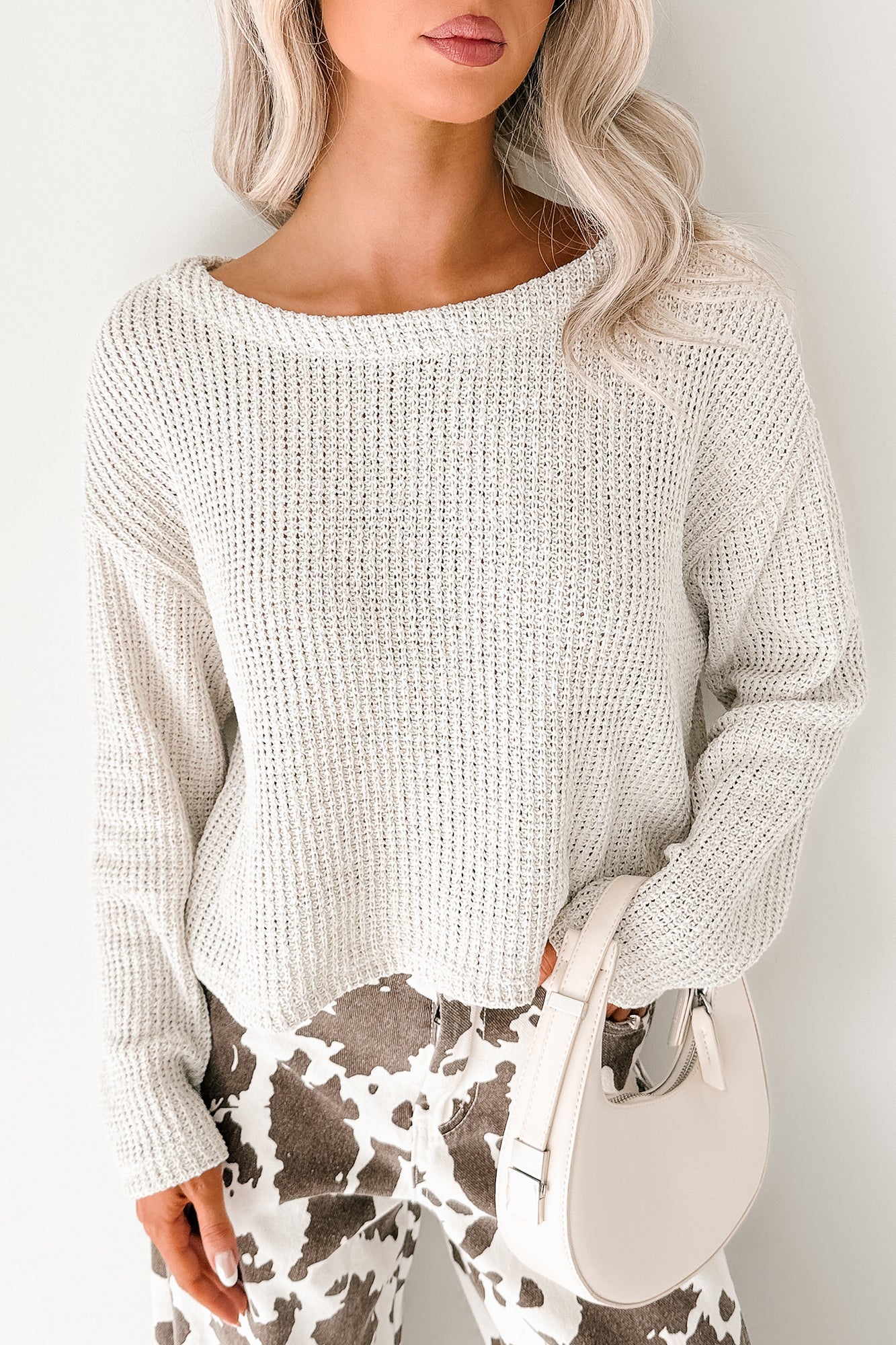 Quiet & Close Wide Neck Sweater (Natural)