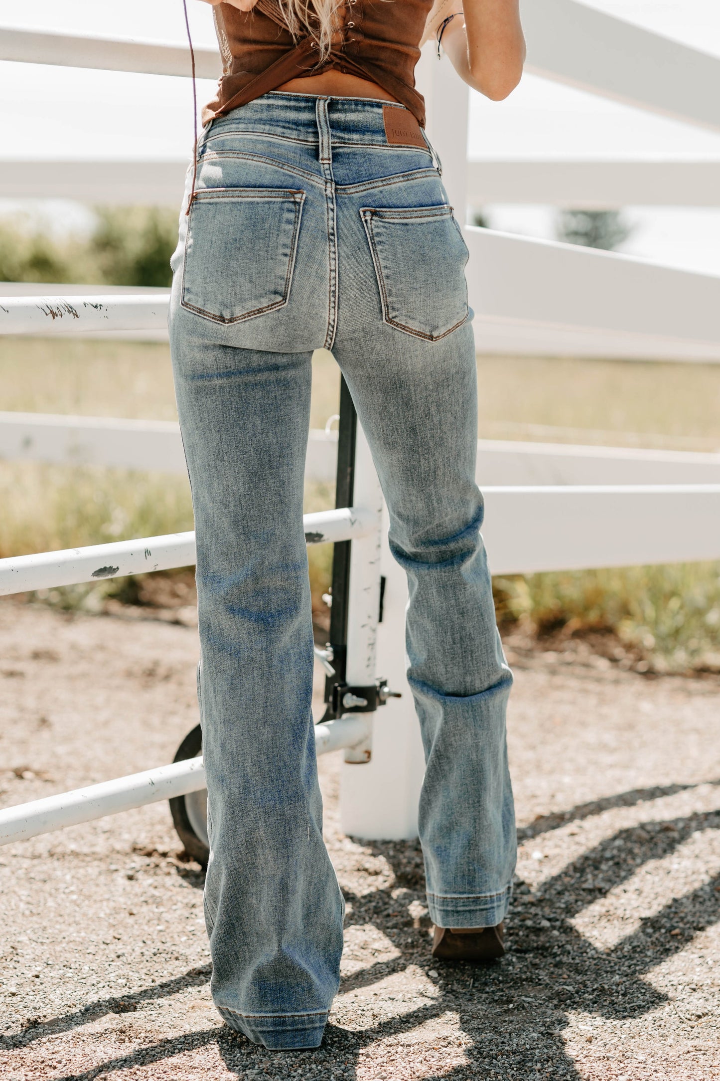 Mae High Rise Judy Blue Flare Jeans (Medium)