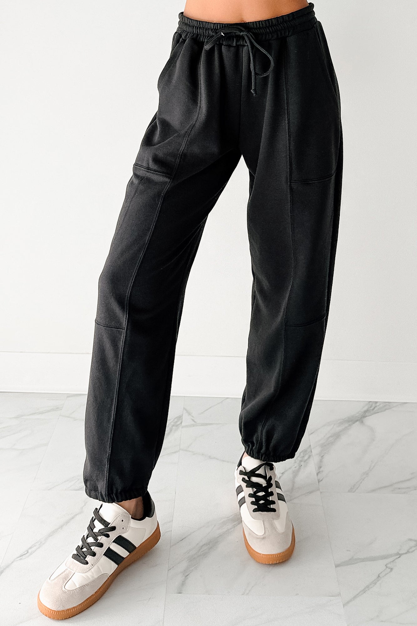 Casual Darling High Rise Jogger Sweatpants (Black)