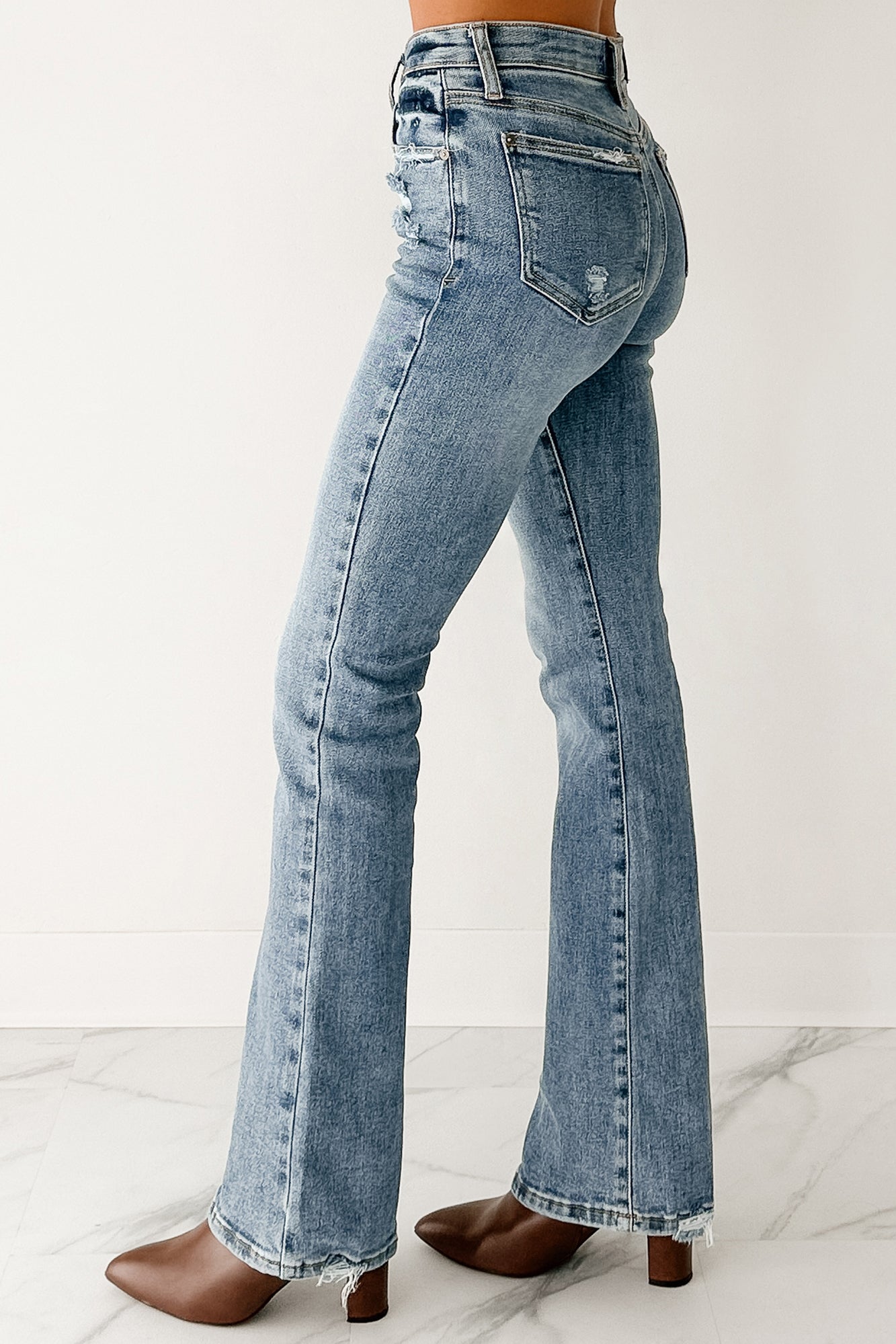 Lara Saige Denim Tummy Control Slim Bootcut Jeans (Medium)