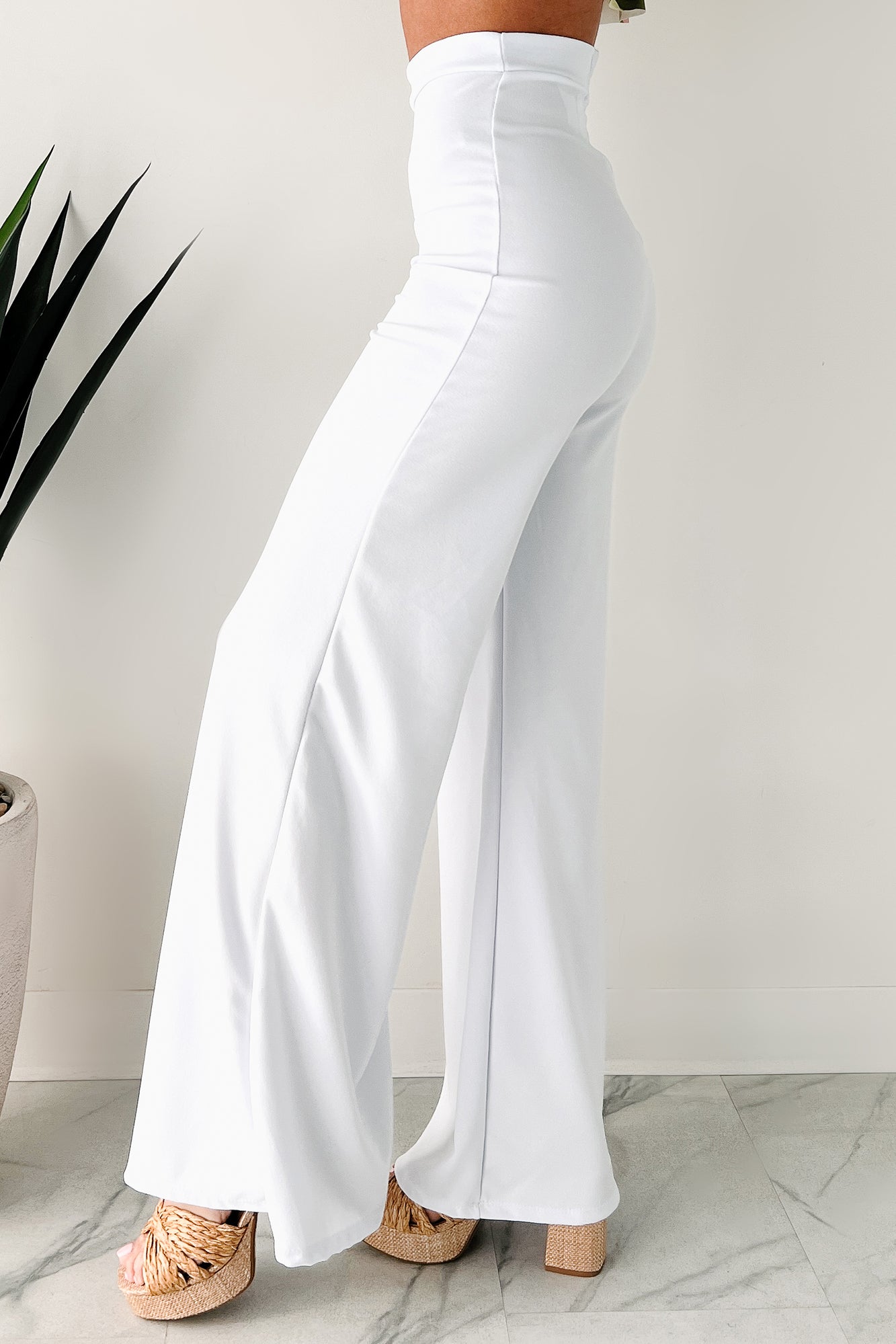 Boundless Ambition High Waist Pants (White)