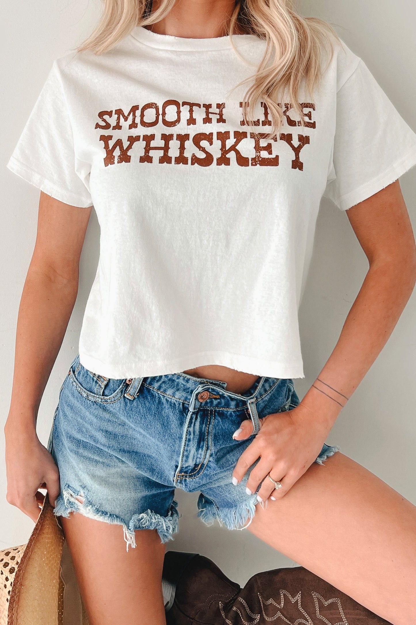 "Smooth Like Whiskey" Graphic Tee (White)