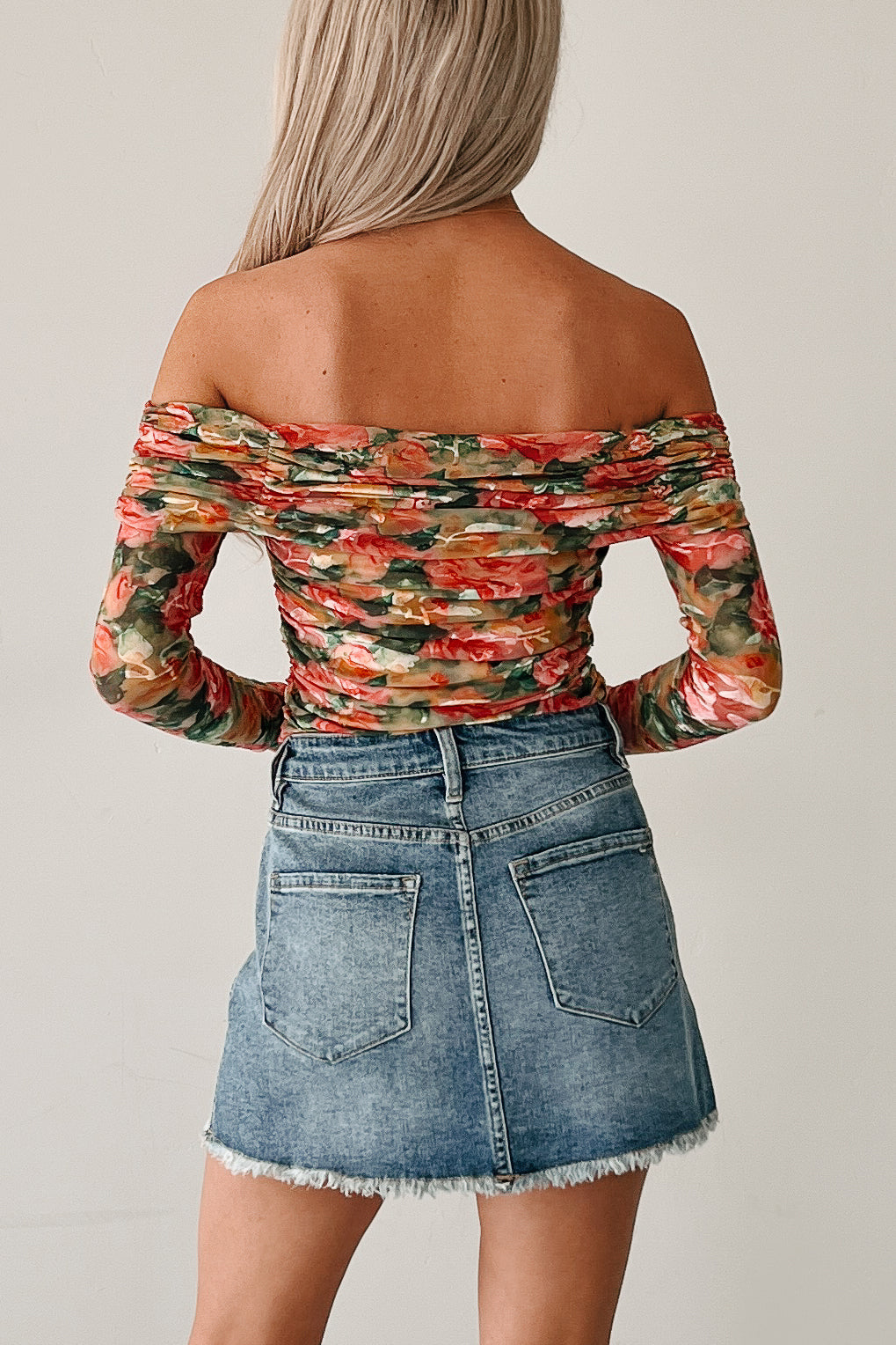 Live In Color Off The Shoulder Floral Top (Multi)