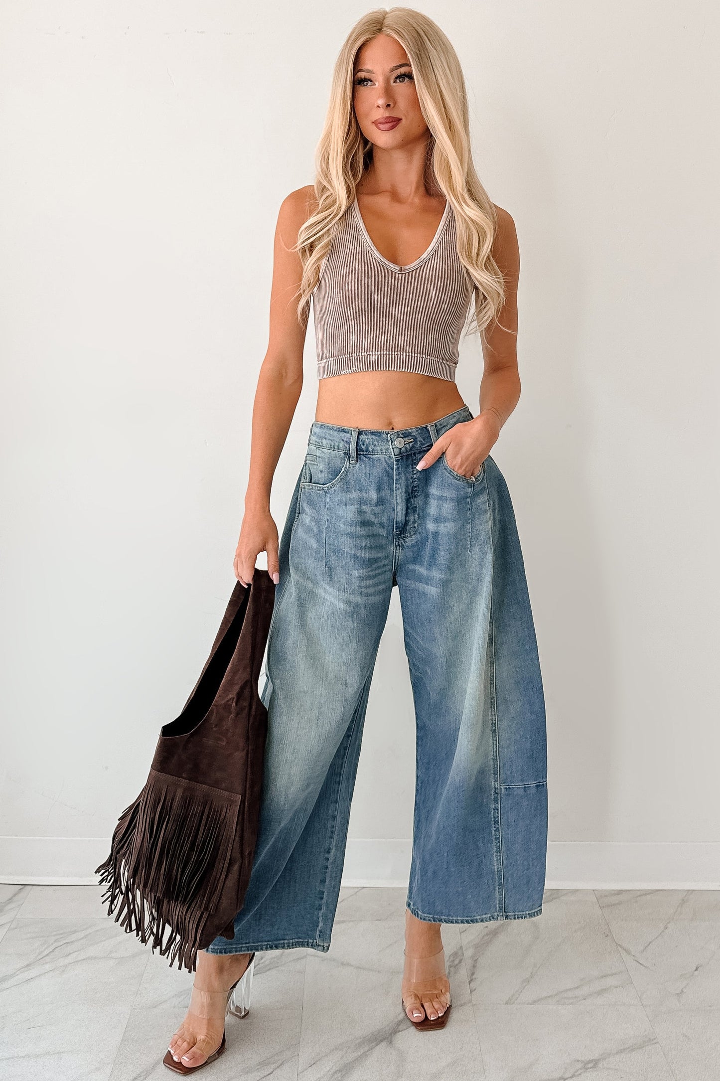 Frank High Rise Signature 8 Barrel Jeans (Medium)