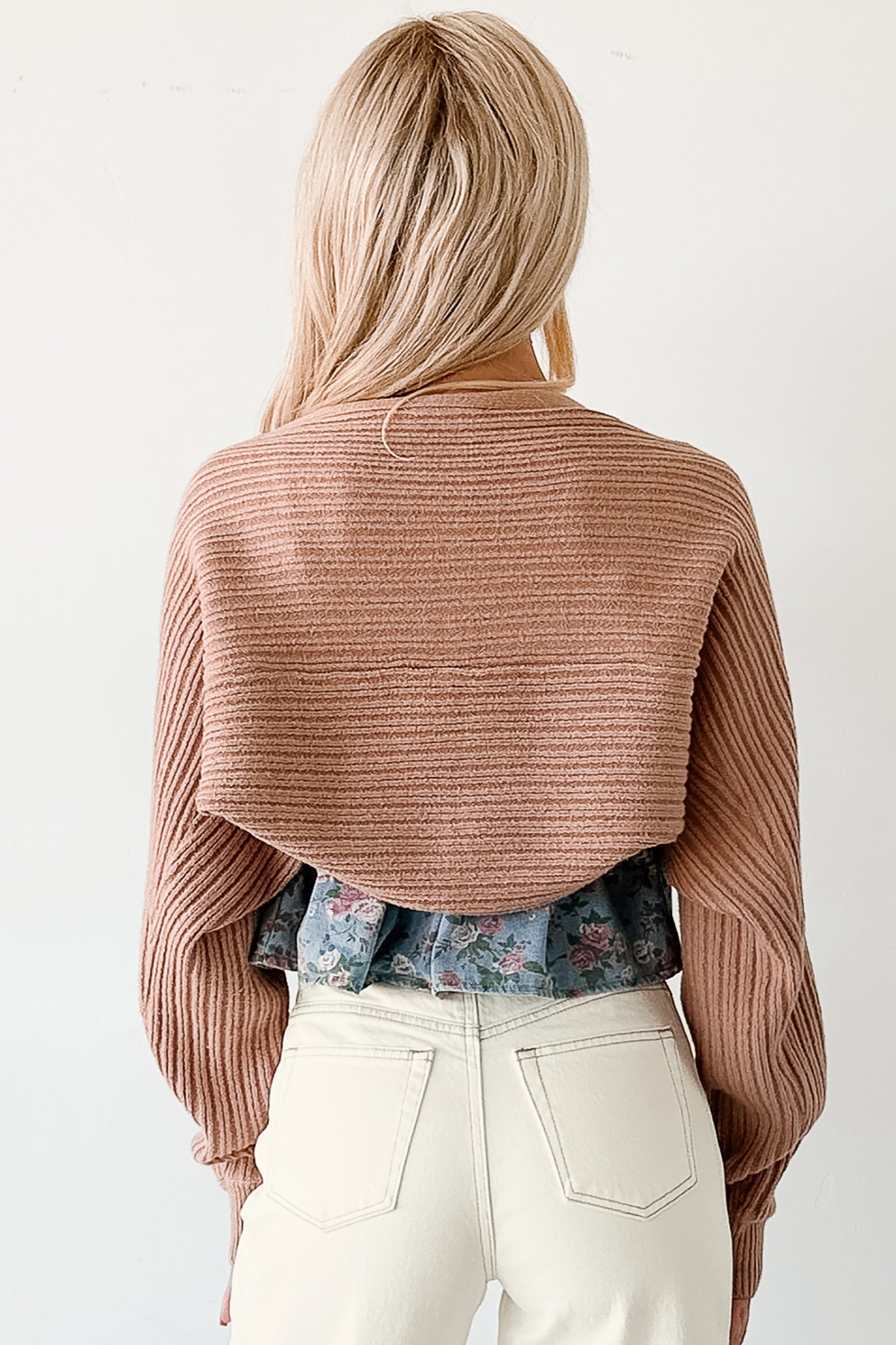 Toasted Coconut Season Bolero Shrug Cardigan (Dark Taupe)