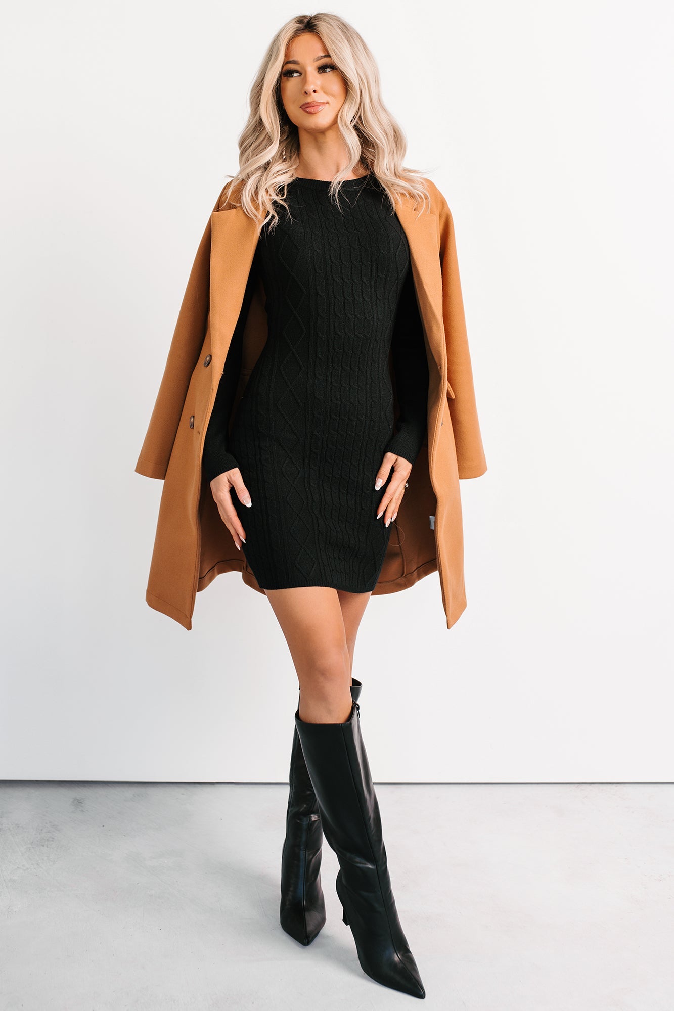Downtown Drift Button Up Lightweight Coat (Camel)