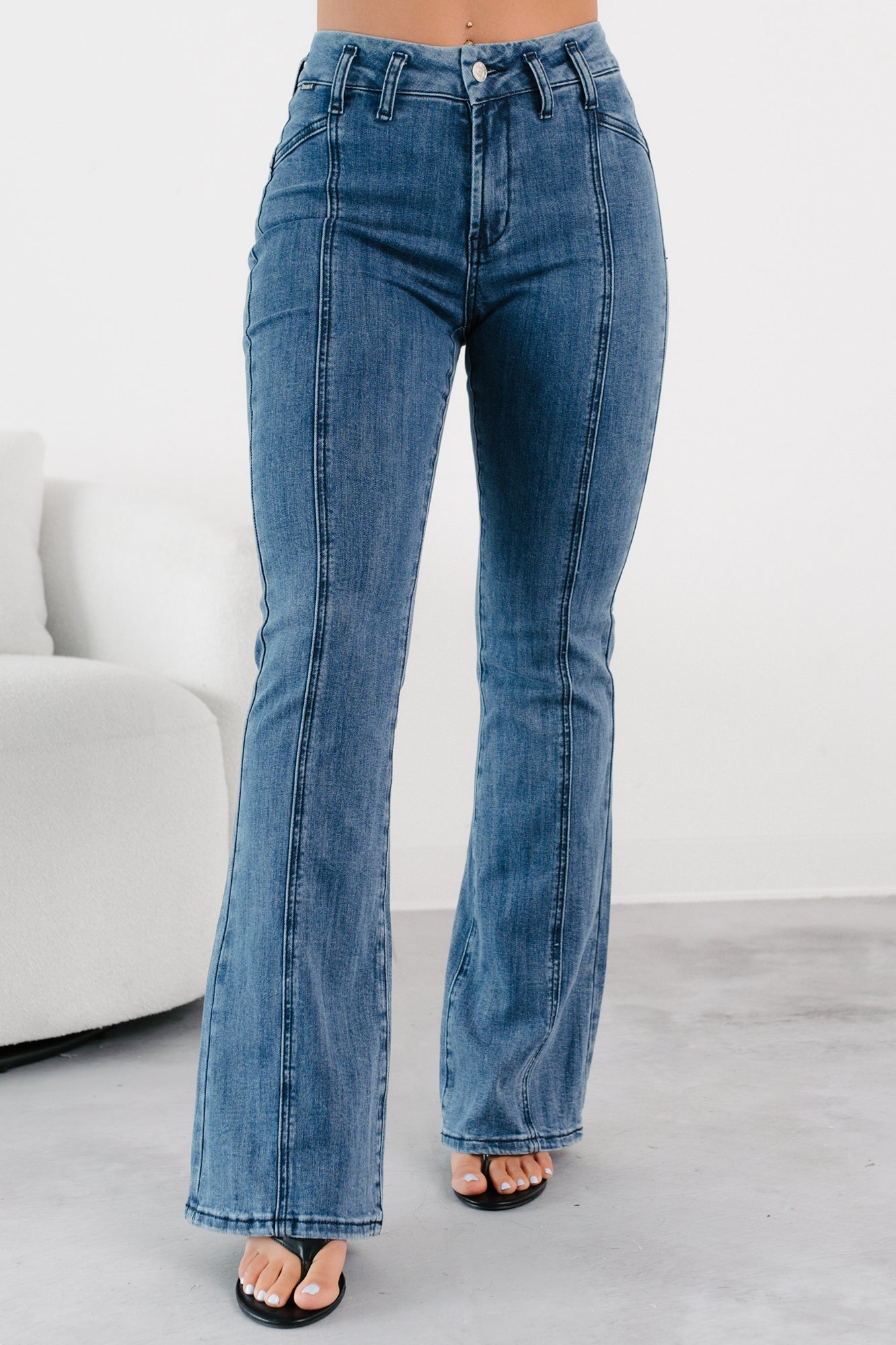 Solene High Rise Flared Special A Jeans (Dark)