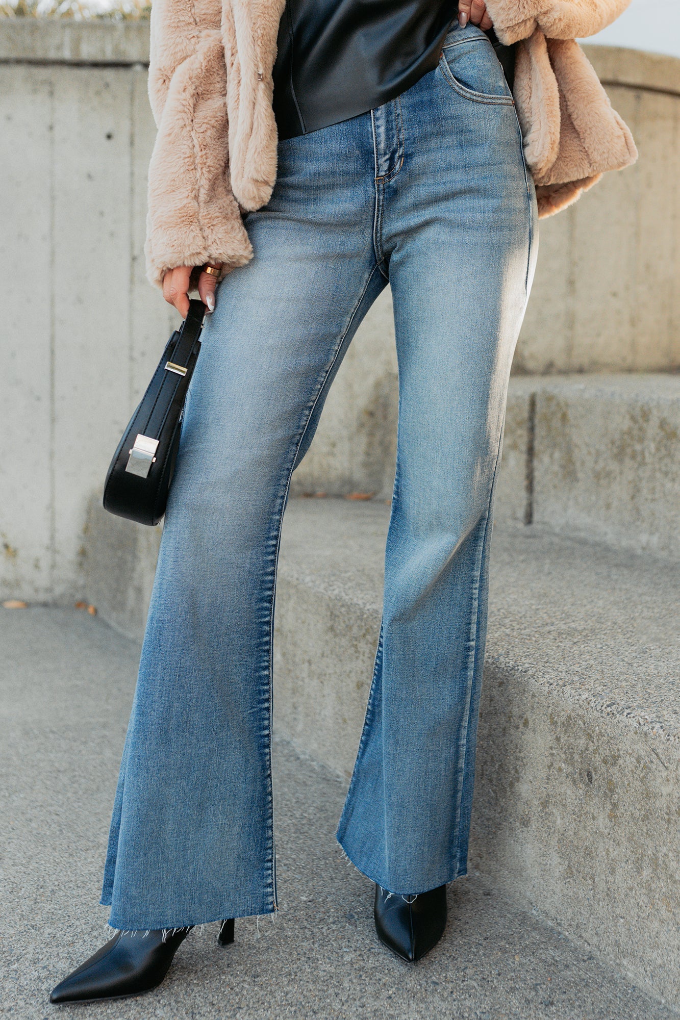Julius High Rise Flare Sneak Peek Jeans (Medium)