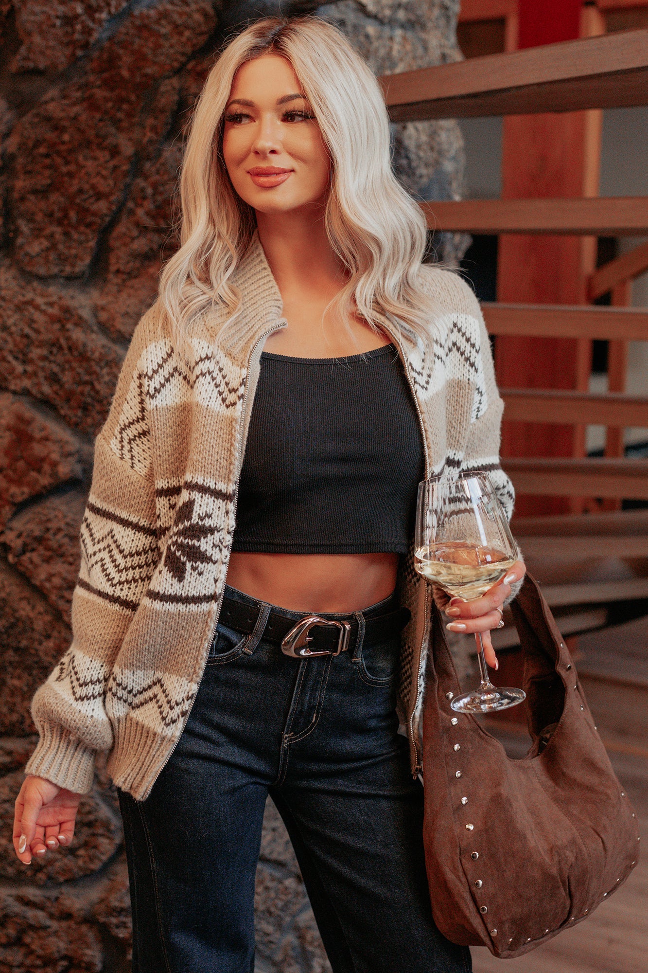 Keyana Scoop Neck Long Sleeve Top (Black)
